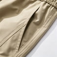 thumbnail image 4 of Men’s Multi Pocket Straight Cargo Pants Drawstring Stretch Loose Casual Outdoor Polyester Trousers S-XL 1 Pack, 4 of 8