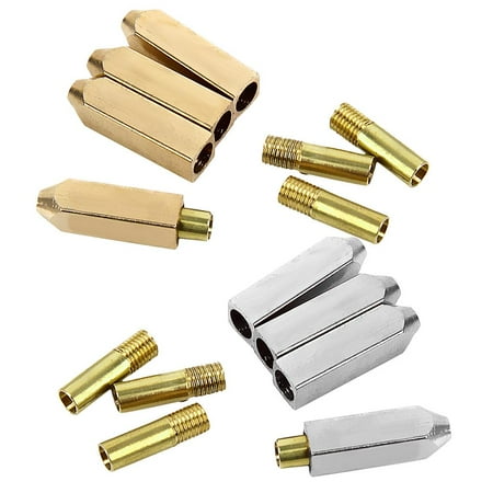 

8 Pieces Rectangular Metal Aglets Tips (Set of 8 Tips and Screws Includes Round Screws) No Cutting or Gluing the