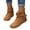 Brown, variant on Women's Fringe Western Cowgirl Boots Suede Tassel Cowboy Moccasins Retro Winter Low Heel Booties