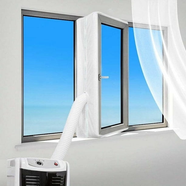 Kit de ventilación de ventana de ahorro de energía, sello de ventana de aire acondicionado portátil que garantiza una retención eficiente de aire fresco con compatibilidad universal, fácil