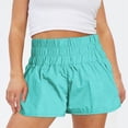 thumbnail image 4 of Tumotour Yoga Shorts For Women Half Shorts Solid Color Casual Pants Elastic High Waist Thin Hot ts Running Workout Gym Shorts, 4 of 7