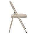 thumbnail image 6 of 4 Pack Light Brown Folding Chairs with PVC Padded Cushion and Back for Office, Portable Lightweight Commercial Folding Chair with Steel Frame for Home Wedding Party Outdoor Events, 6 of 8