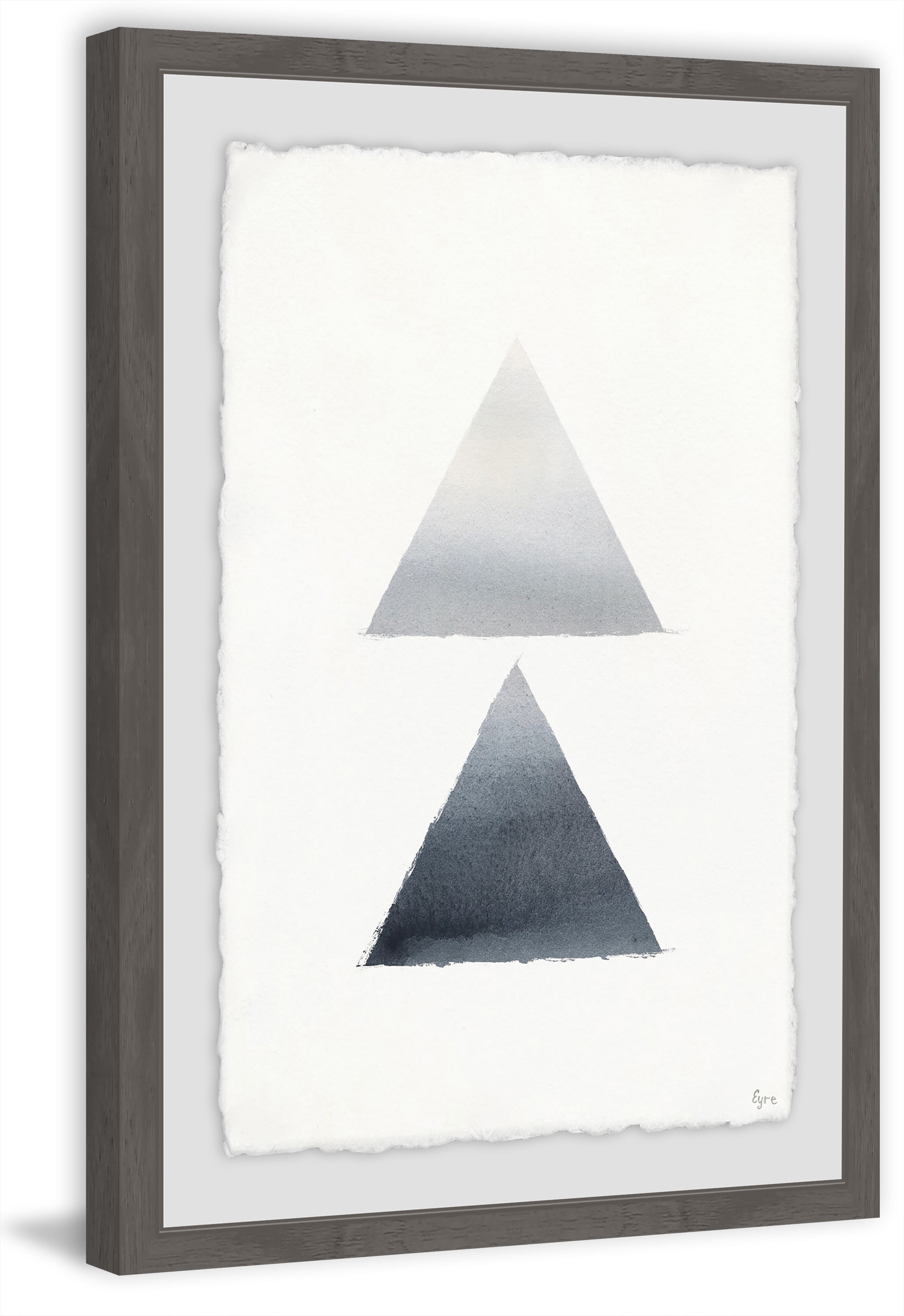 Ombre Triangle Framed Painting Print