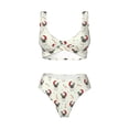 thumbnail image 4 of Daiia Christmas Pug Dog Women's Bikini Set Two Piece Swimsuit High Waisted Bikini Adjustable Straps Bikini Perfect for Beach, Pool, and Summer Vacation-Medium, 4 of 9