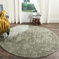 thumbnail image 2 of SAFAVIEH Restoration Vintage Dalton Floral Wool Area Rug, Light Sage/Grey, 6' x 6' Round, 2 of 10