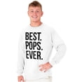 thumbnail image 3 of Best Pops Ever Dad Grandpa Far Day Men's Big & Tall Long Sleeve Graphic Tee Brisco Brands 3X, 3 of 5