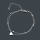 thumbnail image 2 of Tobilleras Pulsera de Acero con Encanto Tobillera Corazón Inoxidable, 2 of 7