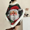 thumbnail image 4 of Cavosen Christmas Womens Shawl Fleece Elegant Wraps Santa Claus Soft Thicken Warm Scarves Oversized Winter Everyday Wear, 4 of 6