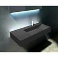 thumbnail image 3 of Castello USA Juniper Stone Solid Surface Wall-mounted Vessel Sink Black 72", 3 of 5