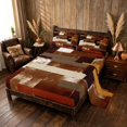 thumbnail image 2 of Manfei Abstract Ombre Rectangle Queen Sheets, Brown Black Beige Queen Sheet Sets, Black Reversible 4pcs1 Flat Sheet + 1 Fitted Sheet + 2 Pillowcases, 2 of 6