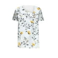 thumbnail image 5 of Camisetas de Manga Corta para Mujeres Casual, Camiseta con Botón Impreso a Damas para Diario, Espectáculo Y Fiesta, 5 of 5