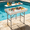 Cooler Table-2 Tiers 4 Foot, variant on EVOKEDEN 42.5" Fish Cleaning Table w/ Sink, Folding Camping Table & Fish Cleaning Station w/ Measure Mark