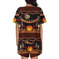 thumbnail image 3 of Kdxio Halloween Decoration Print Pajamas Sets for Women Short-Sleeved Pjs with Lounge Shorts Two Piece Sleepwear S-4XL, 3 of 8