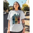 thumbnail image 3 of Women's Graphic T-Shirt White L Women's Tops Aloha Hawaii Coconut Crew Neck Short Sleeve Shirts for Women, 3 of 3