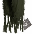 thumbnail image 5 of Army Green - Oversized Frayed Scarf, 5 of 7