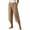 Khaki, variant on SHTXOZHI Womens Basic Capri Pants Elastic Waisted Straight Leg Ruched Capris Casual Vacation Bottoms with Pockets