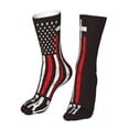 thumbnail image 6 of KLL USA Flag Cross Print Womens Crew Socks Athletic Middle Tube Long Socks Novelty Socks Gifts For Men, 6 of 7