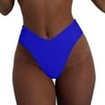 thumbnail image 4 of Sngxgn Women's Bikini Bottoms Swimsuit High Cut Tankini Bottoms Mid Rise Swim Briefs(Blue,M), 4 of 7