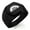 Black, variant on Stainless Steel Ikoma Samurai Crest Engraved Hexagon Crest Flat Top Biker Style Polished Ring