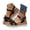 Black, variant on Women’s Bow Platform Wedge Sandals, Open Toe Chunky Heel Slip On Casual Summer Shoes, Comfortable Non-Slip Walking Sandals, Multiple Colors