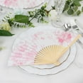 thumbnail image 5 of Efavormart 5-Pack Paper Folding Fans in Blue French Toile Pattern, Handheld Party Favors Fan in White & Pink Toile, 5 of 5