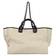 thumbnail image 3 of Pre-Owned CHANEL Deauville GM chain tote bag in navy and white. Women's...., 3 of 13