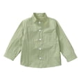 thumbnail image 2 of Odeerbi Camisa de Vestido de Niños Manga Larga Mandarin Collar Uniforme de La Escuela Con Bolsillo, 2 of 9