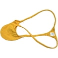 thumbnail image 2 of Botmois Men Solid Mini Bikini Thongs Ultrathin Low-rise G-String Underwear Comfortable T-Back Tangas Soft Micro Briefs Dark Yellow XL, 2 of 3