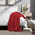 thumbnail image 4 of Bare Home Ultra Soft Microplush Velvet Blanket - Luxurious Fuzzy Fleece Fur - All Season Premium Bed Blanket, Twin Extra Long (Twin/Twin XL, Red), 4 of 6