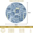 thumbnail image 3 of Pioneer Flower Floral Print Pattern Round Tablecloth 60 X 60 Inch, Wrinkle Resistant Wipeable Table Cloth for Kitchen Dining Picnic Patio Party, 3 of 6
