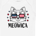 thumbnail image 4 of Inktastic 4th of July Meowica Cat in Flag Sunglasses Boys or Girls Baby Bodysuit, 4 of 5