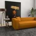 thumbnail image 6 of Bellevue Modern Furniture Style French Boucle Fabric Sofa in Dark Yellow, 6 of 6