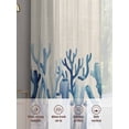 thumbnail image 5 of Summer Coastal Sheer Curtains 72 Inch Length 2 Panels Set, Watercolor Ocean Coral Starfish Conch Beige Voile Window Treatment Curtains Sheers Drapes for Bedroom/Living Room/Kitchen 52"x72"x2, 5 of 7