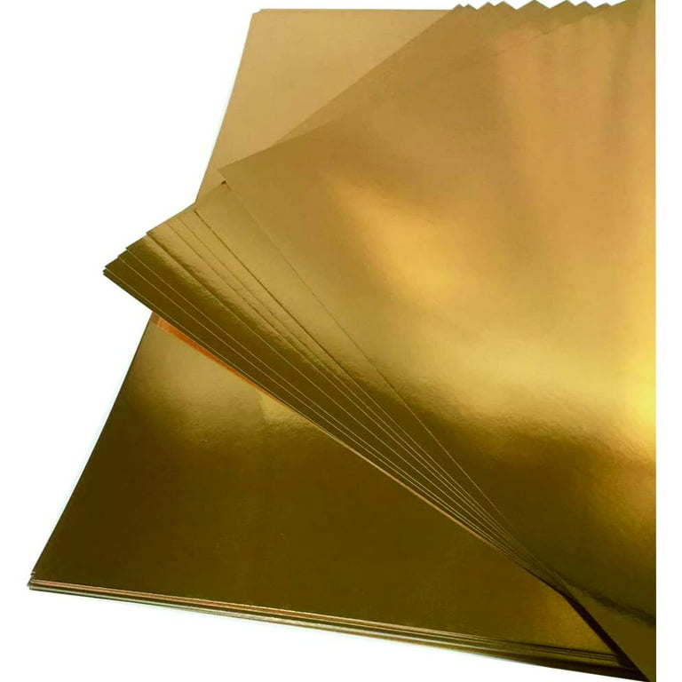Shinny Square Metallic Cardstock Paper Set 12 x 12 (24 sheets) in Bright  Gold for Art Craft, Party Decoration and Gift Packaging 