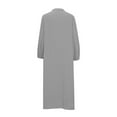thumbnail image 4 of cfhntfmh Cotton Linen Dresses for Women Casual Fall V Neck Long Sleeve Buttons down Shirts Dress Loose Solid Long Maxi Dress, 4 of 6