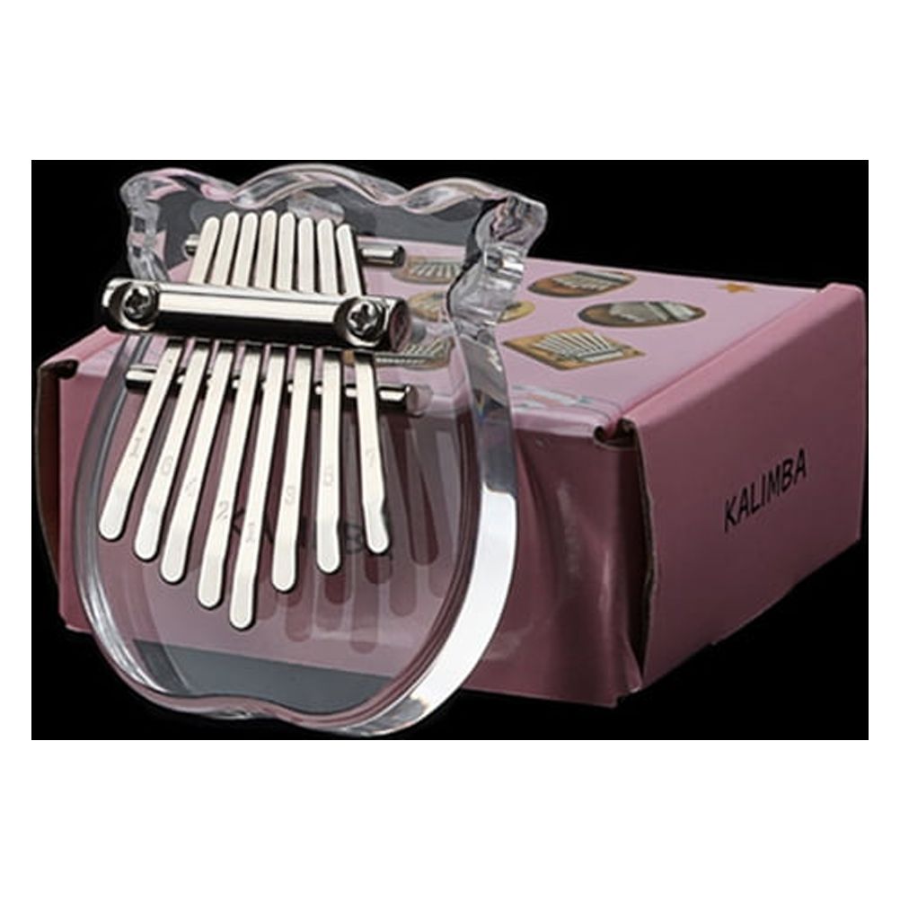 WEUVEB 8-Key Transparent Acrylic Kalimba Thumb Piano for Beginners, Portable Musical Instrument with Clear Sound