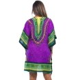 thumbnail image 3 of Riviera Sun African Print Dashiki Caftan for Women (Purple, Small / Medium), 3 of 3