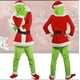thumbnail image 2 of Disfraz de fiesta de Grinch con máscara de monstruo de pelo verde y roba el pelo de un friki navideño, 2 of 6