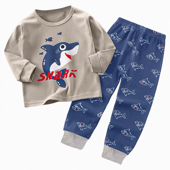 HCNTES Baby Boy Winter Clothes Boy Outfits Fall Winter Printed Cute Printed Long Sleeve Outwear Clothing Sets 1T 2T 3T 4T Toddler Boys Outfit Sets