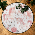 thumbnail image 7 of CURLYOOT Round Rug 3ft Cute Unicorn Area Rug, Washable Circle Mat Non Slip Floor Carpet Mat, Soft Indoor Rugs for Entryway Living Room Dining Room Bedroom, 7 of 7