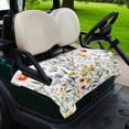 thumbnail image 2 of Golf Cart Seat Covers for 2 Seater,Botanical Flower Microfiber Cart Seat Towel Blanket,Watercolor Retro Spring Farm Leaf Absorbent Breathable Non Slip Bench Seats Protector for Golf Course 51"x31", 2 of 9