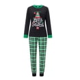 thumbnail image 2 of Miaouyo Christmas Family Pajamas Matching Set Letter Leaf Print Holiday Home Sleepwear Outfits, 2 of 10