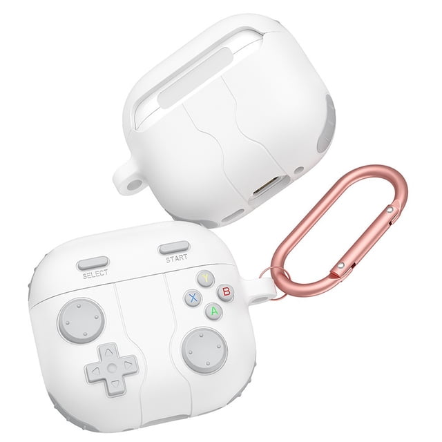 Easily Portable Silicon Cover for AirPods4 Featuring a Strong Carabiner