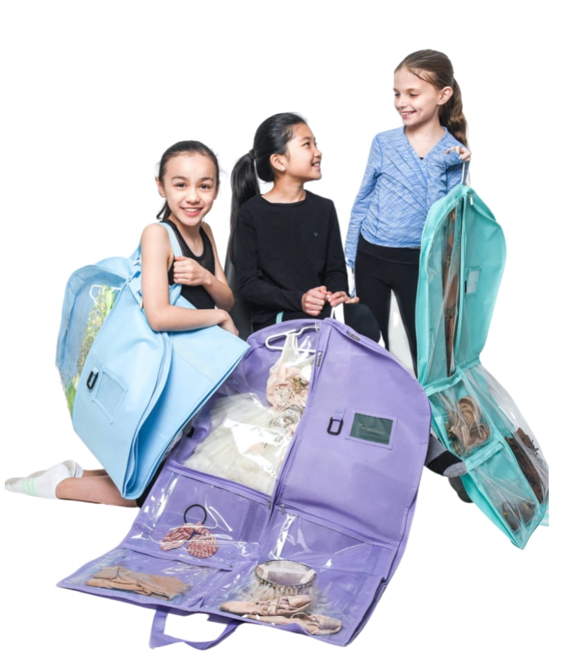 Kendall Country Dance Garment Bag Costume Organizer for Dancers, Beauty Pageants, Sports, Gymnasts, Figure Skaters, Travel and more - Seafoam Green 40 inch Long