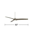 thumbnail image 7 of 60" Casa Vieja Padera Modern Indoor Outdoor Ceiling Fan with Dimmable LED Light Remote Brushed Nickel Light Wood Damp Rated for Patio Exterior House, 7 of 7
