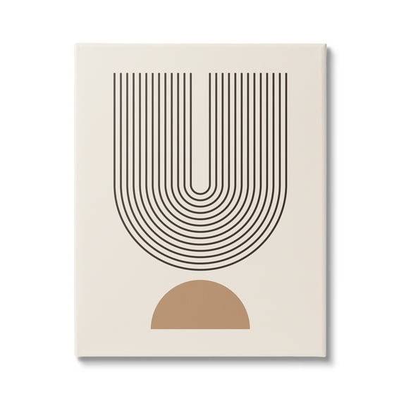 Stupell Industries Contemporary Boho Arch Abstract Painting Gallery Wrapped Canvas Print Wall Art, 16 x 20