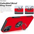 thumbnail image 5 of Case for iPhone 12 Pro Max, [Built-in Camera Cover] Military Shockproof Phone Case Cover with Embedded Metal Ring Stand Kickstand [Support Magnetic Car Holder] for iPhone 12 6.7'', Red, 5 of 13