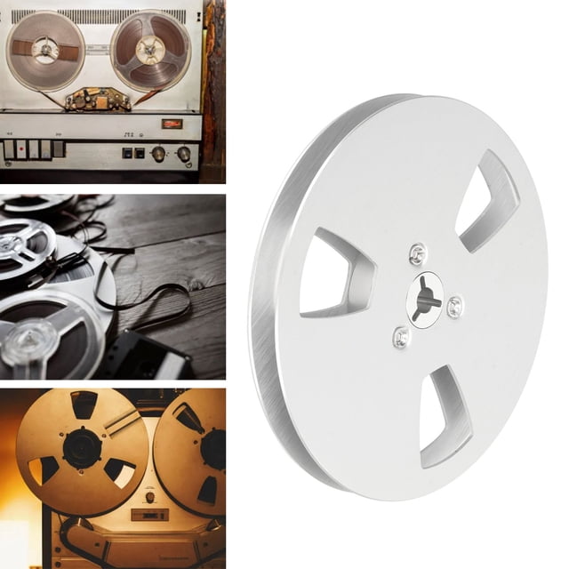 5 Inch Empty Tape Reel, 3 Hole Low Noise Improve Sound Quality Silver Recording Takeup Reel For Reel To Reel Tape Player