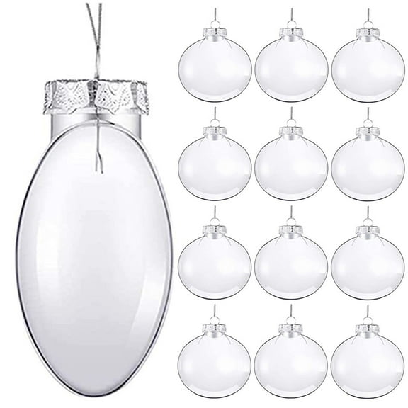ORDDIART 20Pcs Clear Ornament Craft Fillable for Handcraft Enthusiasts and Party Organizers 60Mm