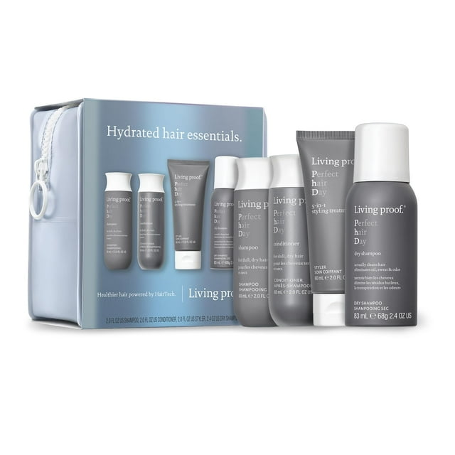 Kit para el cabello Living Proof Hydrated con 72 horas de hidratación y protección contra el calor